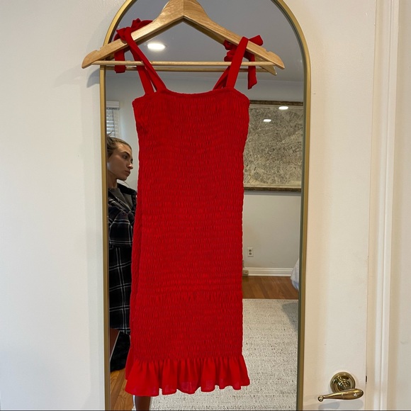 KRISA Smocked Tank Mini Dress $242 - Picture 3 of 5